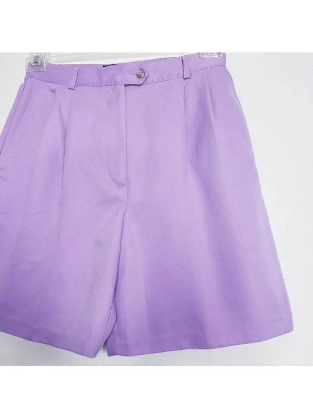 Izod Purple X-Tra Dry Pleated High Waisted Casual Shorts Women's Size 8